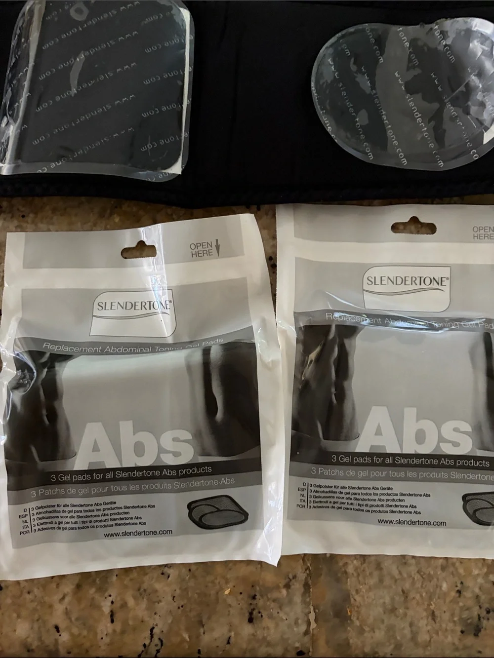 Abdominal Muscle Toner GelPads - Black/Gray